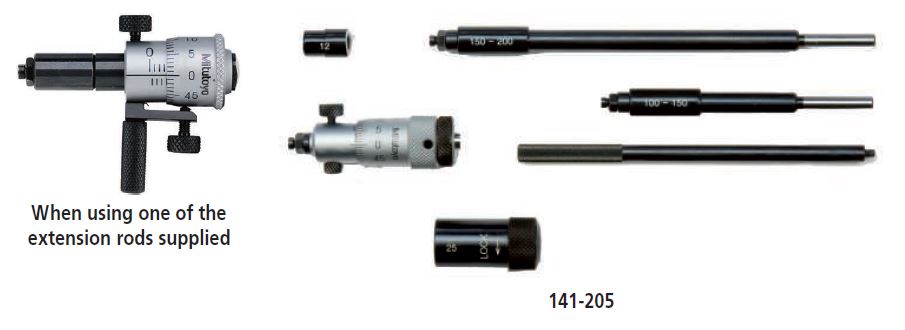 Inside Micrometer with Interchangeable Rod series 141 - Interchangeable Rod Type Image